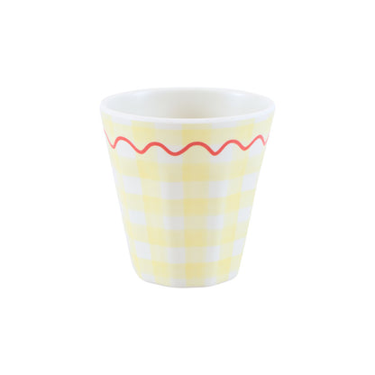 Set x 6 vasos reutilizables cuadrillé