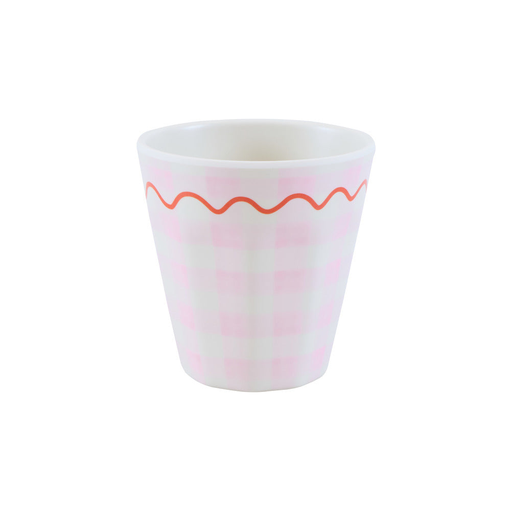Set x 6 vasos reutilizables cuadrillé