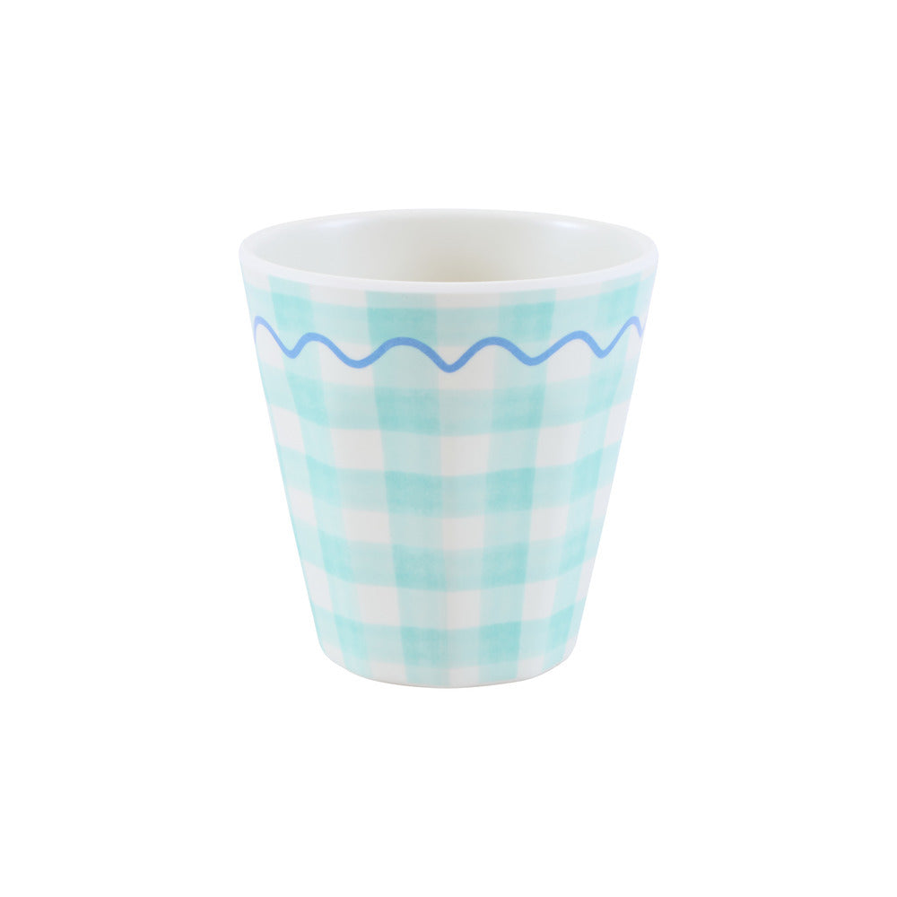 Set x 6 vasos reutilizables cuadrillé