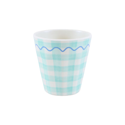 Set x 6 vasos reutilizables cuadrillé