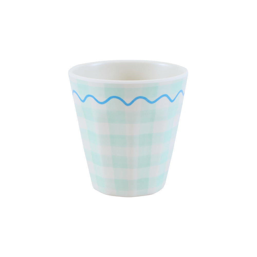 Set x 6 vasos reutilizables cuadrillé