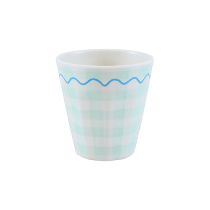 Set x 6 vasos reutilizables cuadrillé