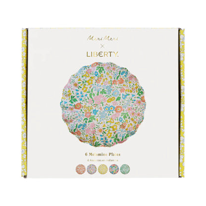 Set x 6 platos reutilizables jardín de flores Liberty - pequeños