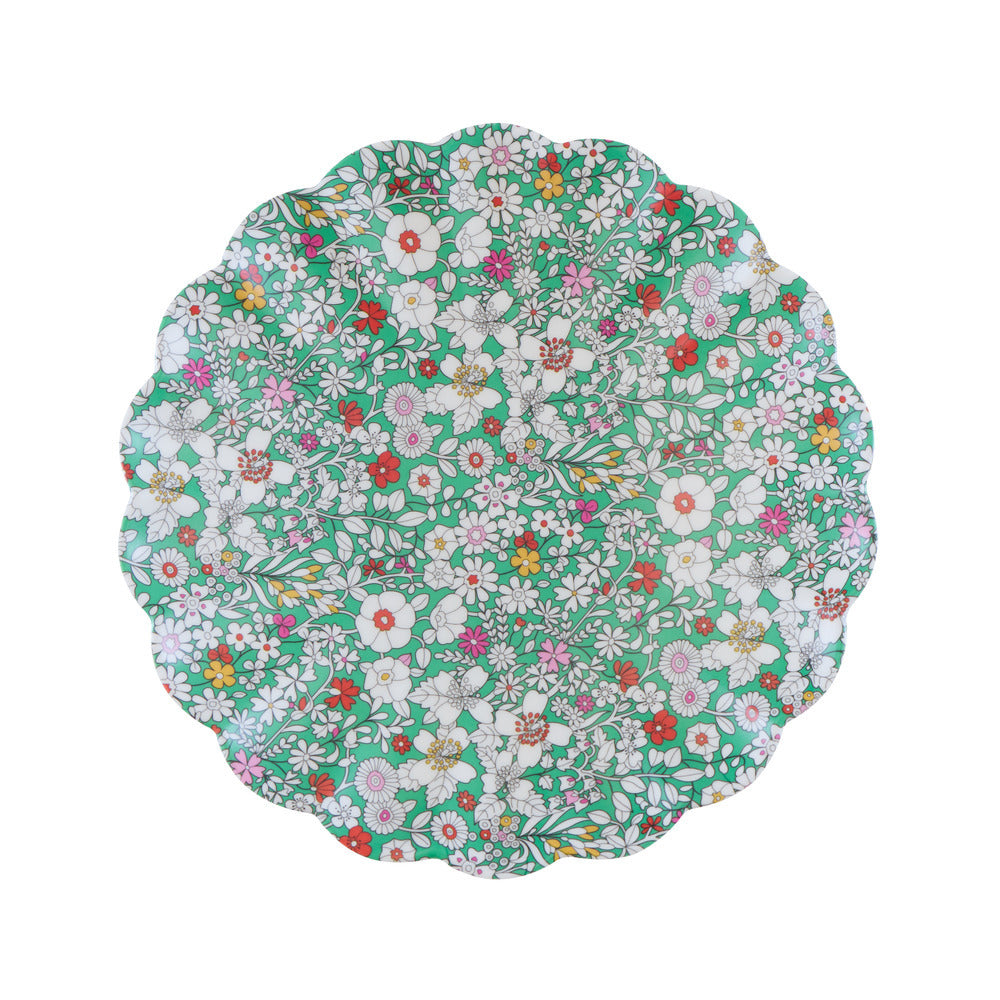 Set x 6 platos reutilizables jardín de flores Liberty - pequeños
