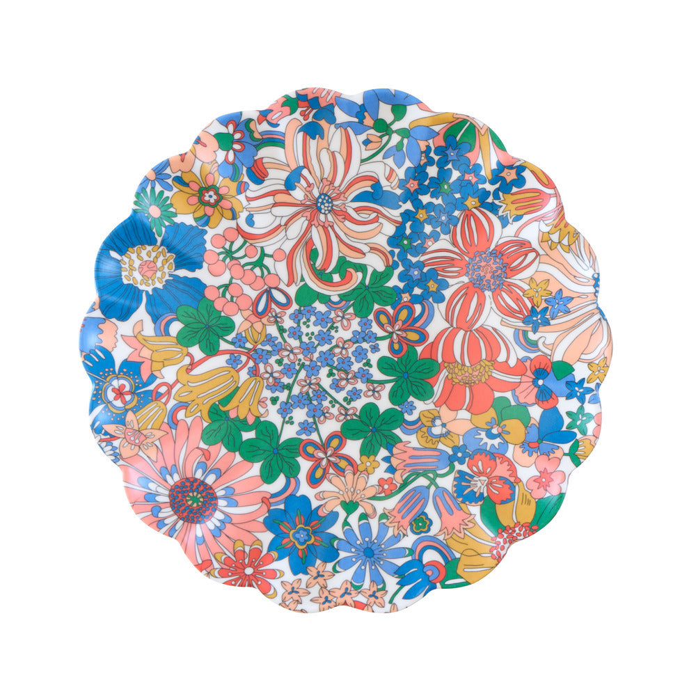 Set x 6 platos reutilizables jardín de flores Liberty - pequeños