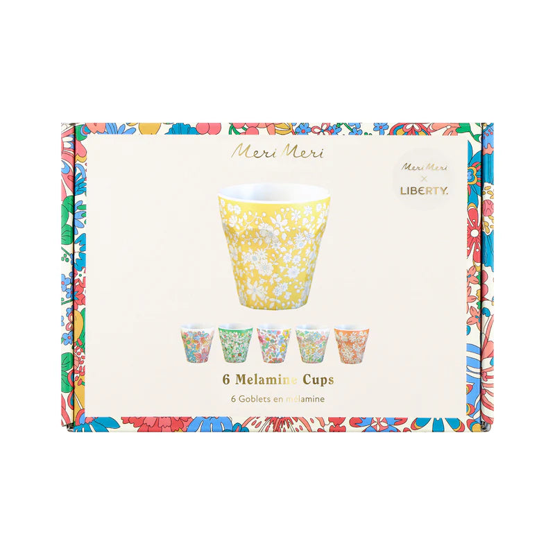 Set x 6 vasos reutilizables jardín de flores Liberty