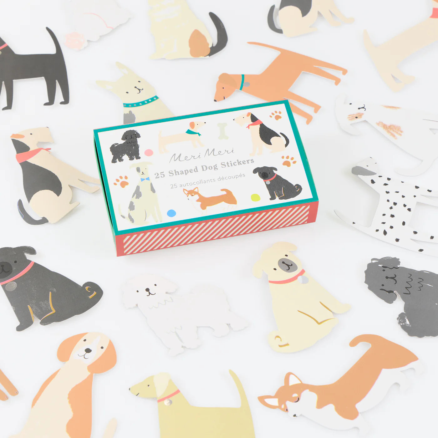 Stickers en cajita - perritos