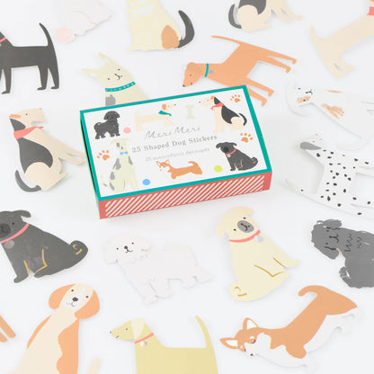 Stickers en cajita - perritos