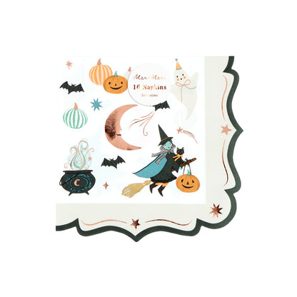 Servilletas Halloween borde decorado - pequeñas