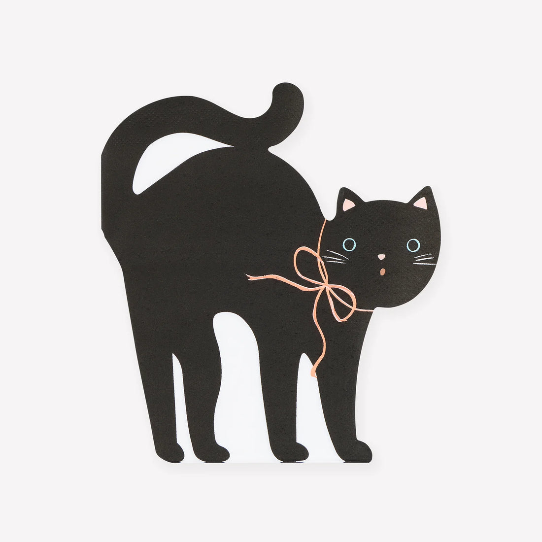 Servilletas con forma de gato negro