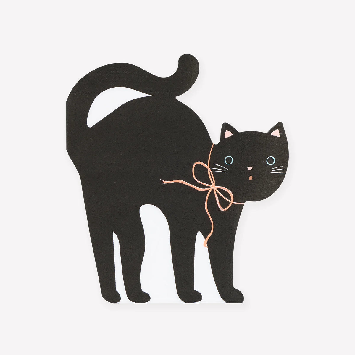 Servilletas con forma de gato negro
