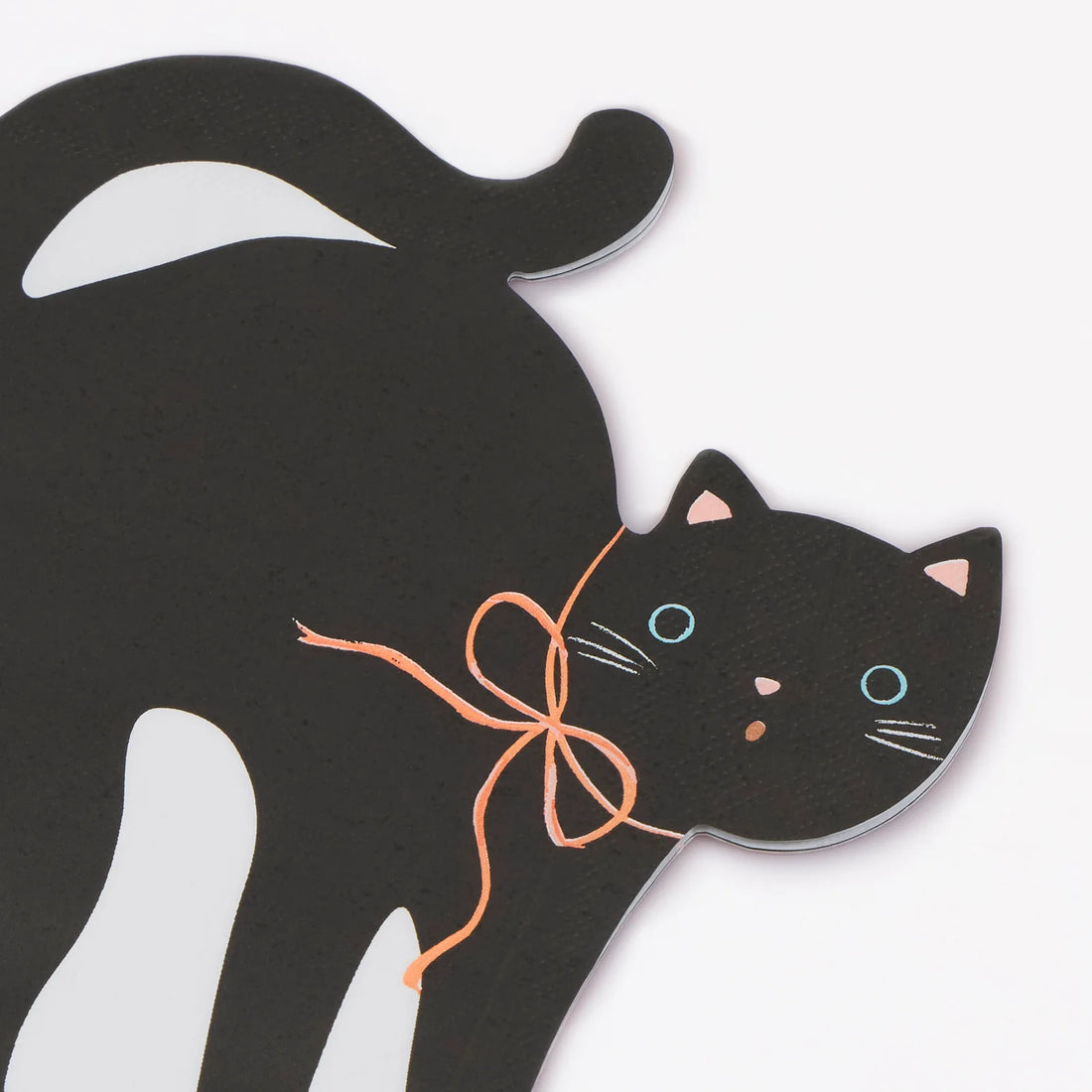 Servilletas con forma de gato negro