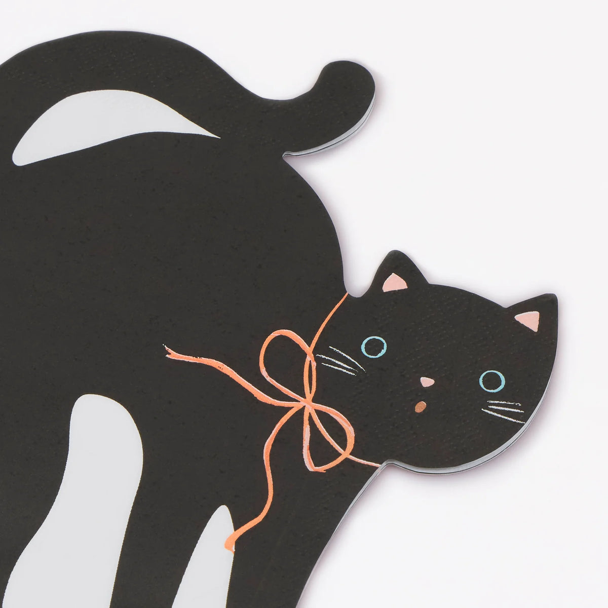 Servilletas con forma de gato negro