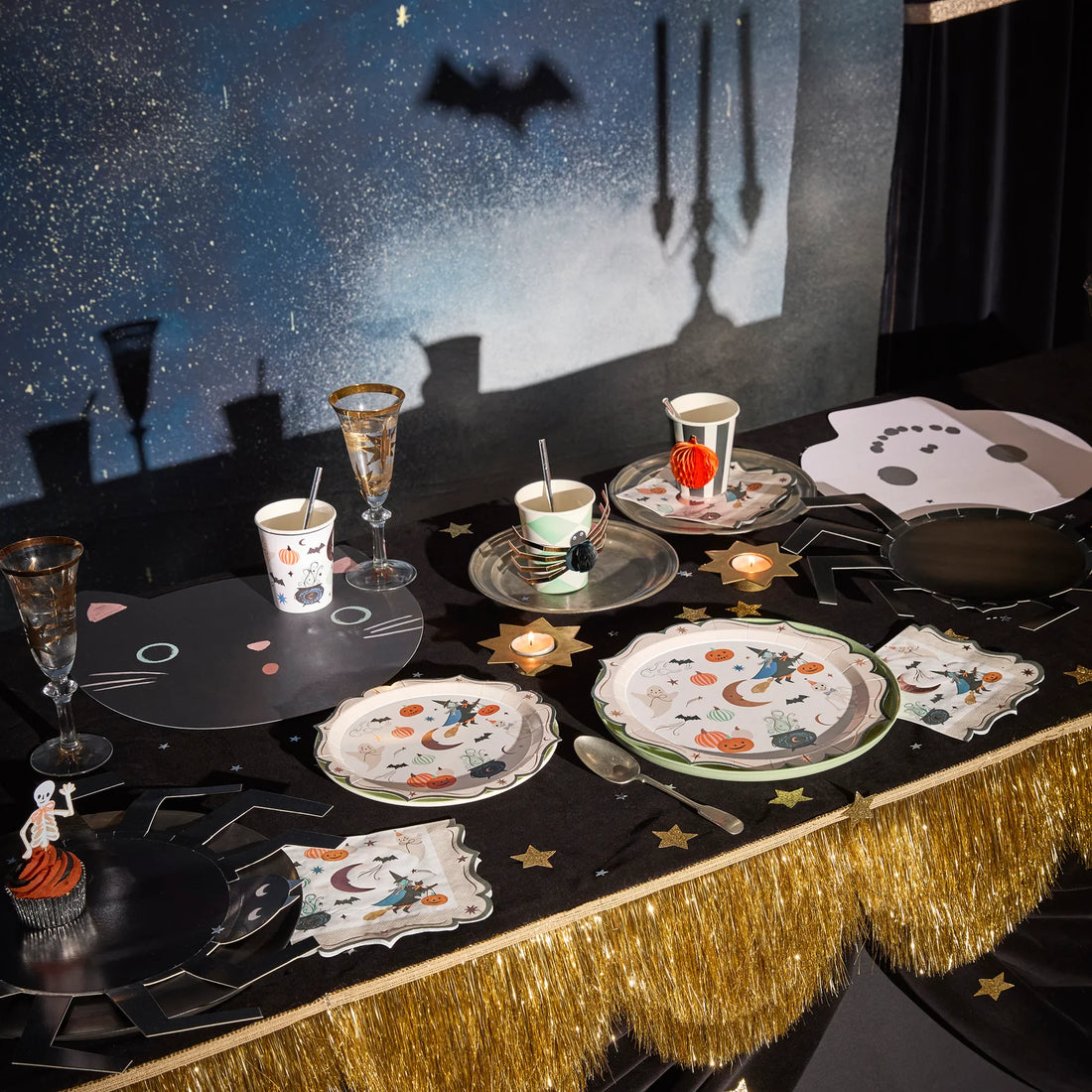 Servilletas Halloween borde decorado - pequeñas