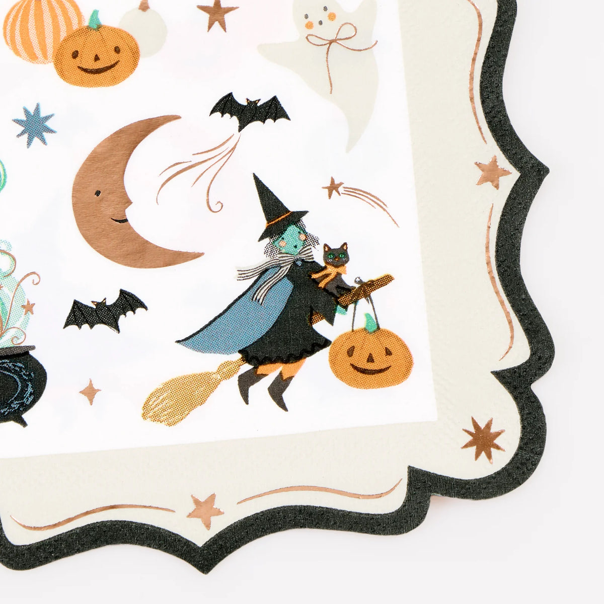 Servilletas Halloween borde decorado - pequeñas