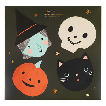Individuales con forma de figuras de Halloween