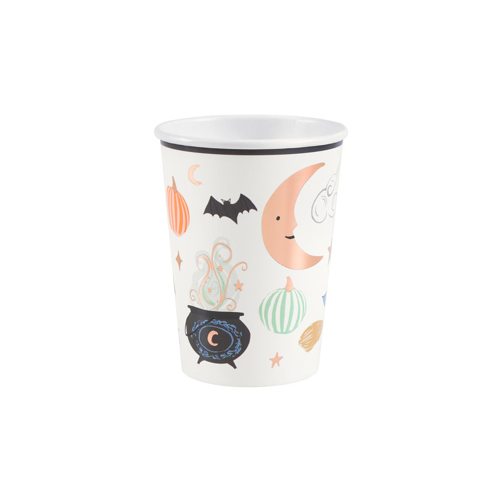 Vasos Halloween borde decorado