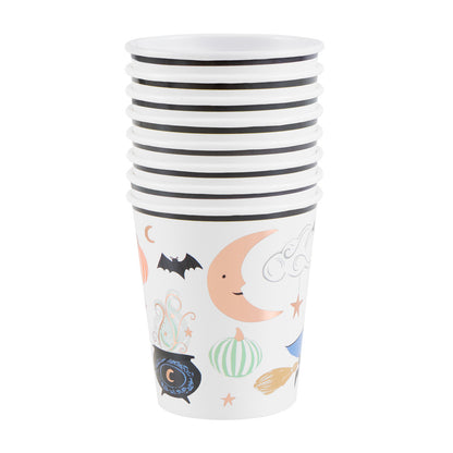 Vasos Halloween borde decorado