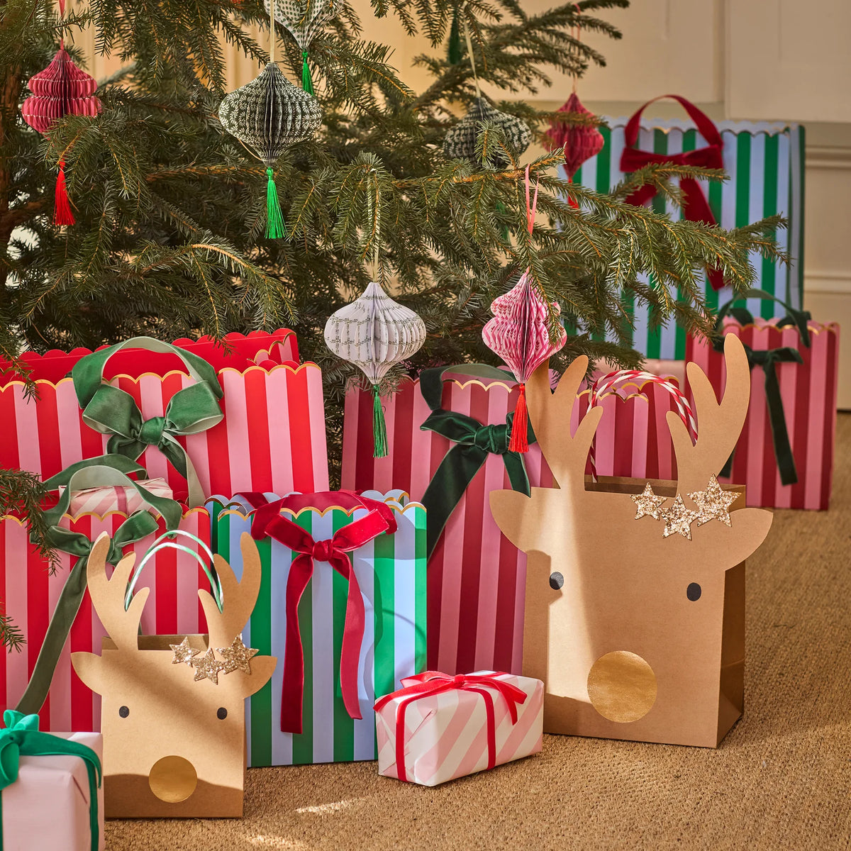 Bolsas para regalo rayas - grandes