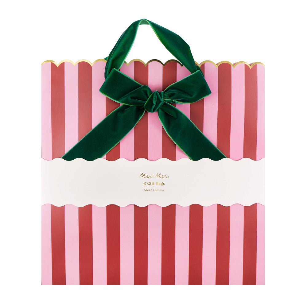 Bolsas para regalo rayas - grandes