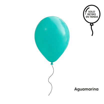 Globo 30 cm inflado con helio - Verde (elegir un color)