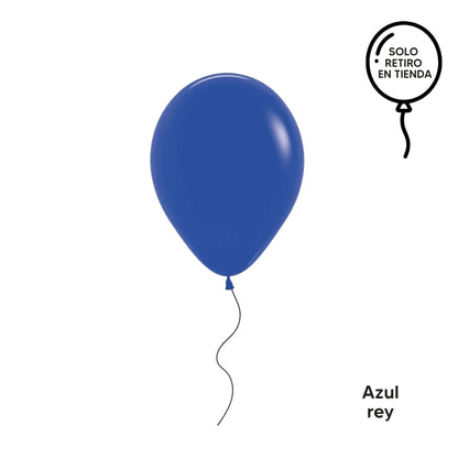 Globo 30cm inflado con helio - azules (elige un color)