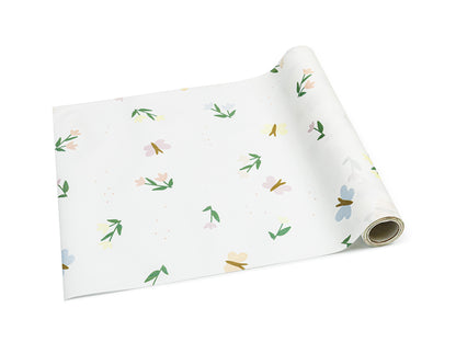 Camino de mesa flores y mariposas (non-woven)
