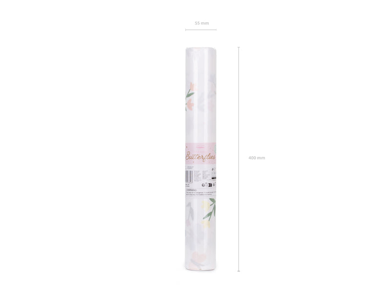 Camino de mesa flores y mariposas (non-woven)