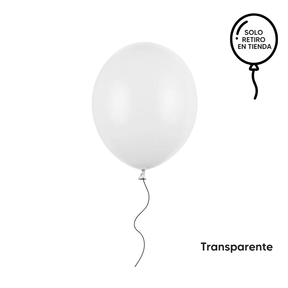 Globo 30cm inflado con helio - blancos y metalizados (elige el color)
