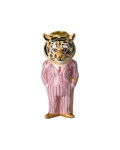 Candelabro de cerámica tigre rosado - Nathalie Lété