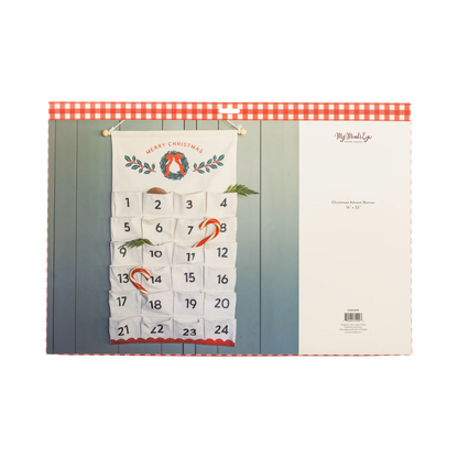 Calendario de Adviento - bolsillos de lona
