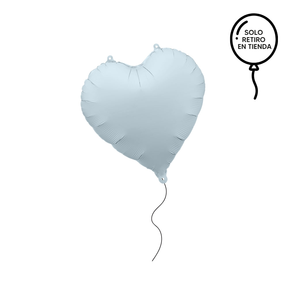 Globo corazón inflado con helio - elige un color