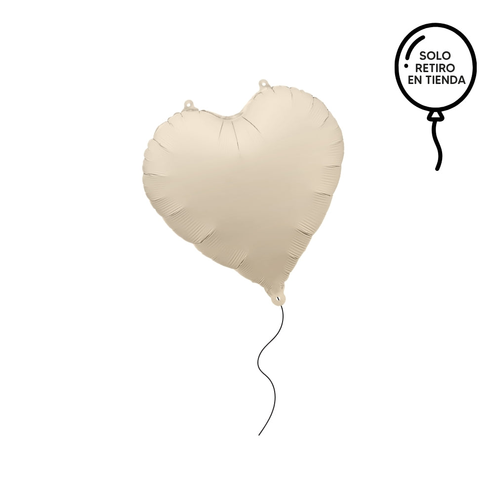 Globo corazón inflado con helio - elige un color