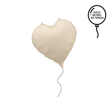 Globo corazón inflado con helio - elige un color