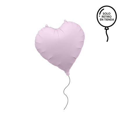 Globo corazón inflado con helio - elige un color