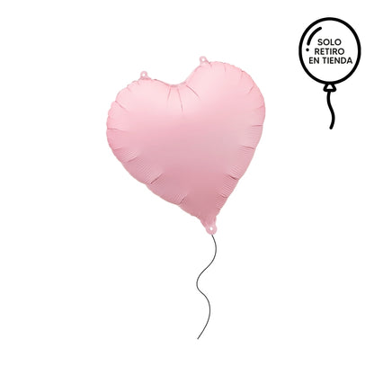Globo corazón inflado con helio - elige un color