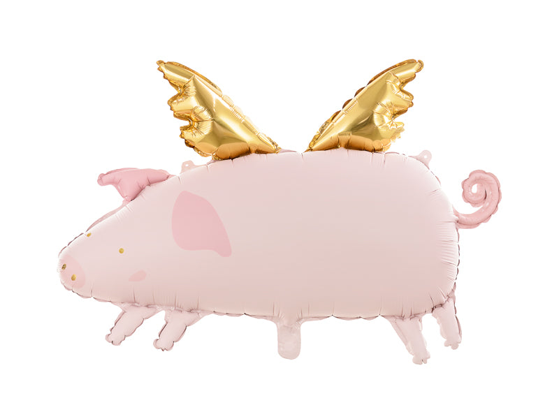 Globo metalizado - cerdito con alas