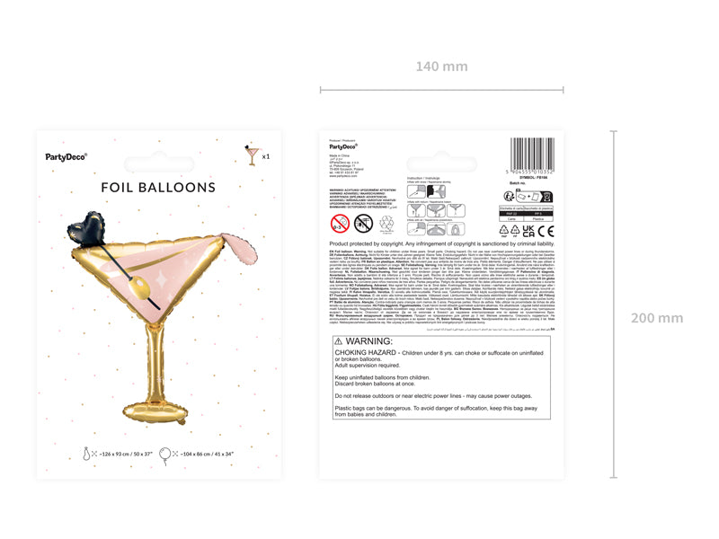 Globo metalizado - copa martini