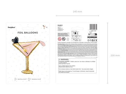 Globo metalizado - copa martini