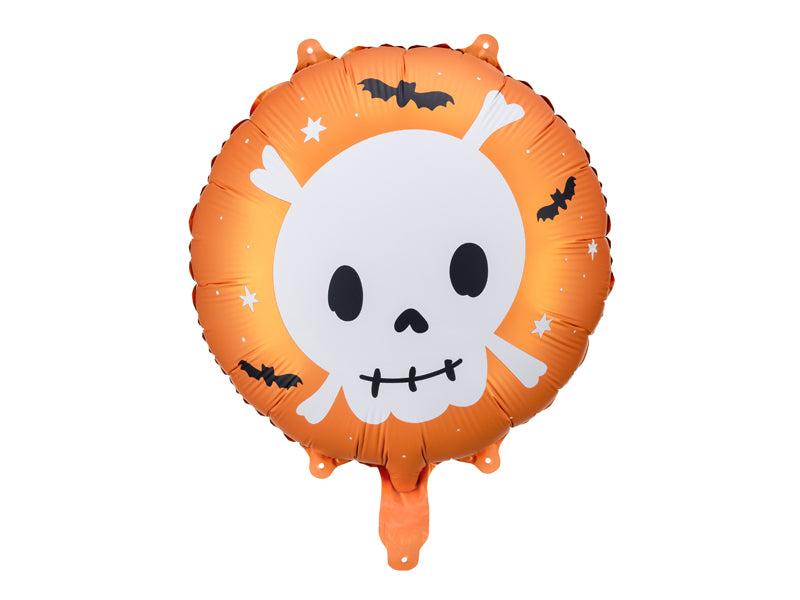 Globo metalizado redondo - calavera