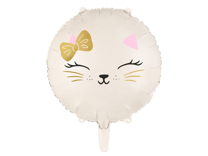 Globo metalizado redondo - gato