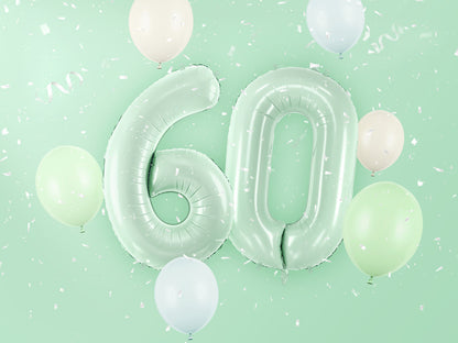 Globo metalizado 6 - 72cm verde menta