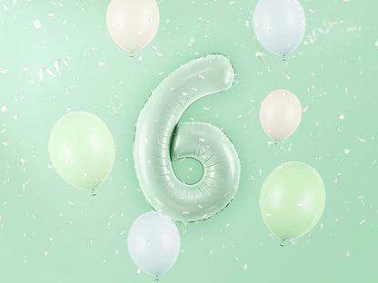 Globo metalizado 6 - 72cm verde menta
