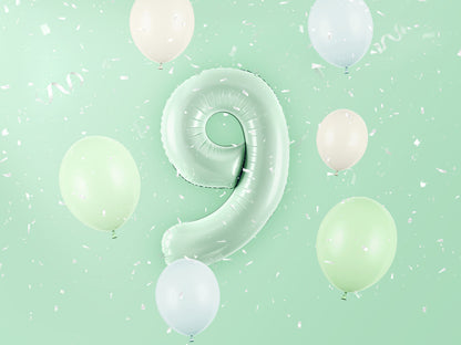 Globo metalizado 9 - 72cm verde menta