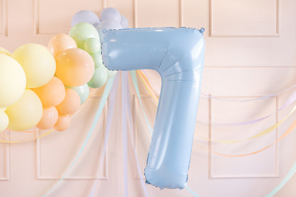 Globo metalizado 7 - 72cm celeste
