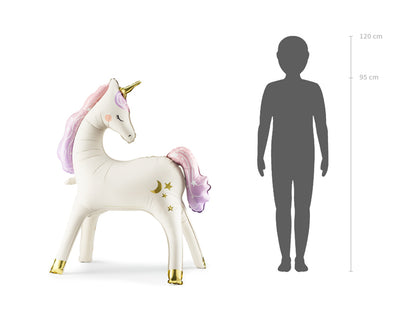 Globo metalizado - unicornio de pie