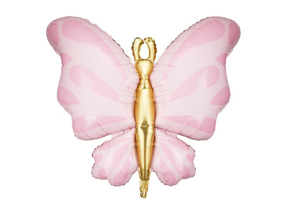 Globo metalizado - mariposa rosada
