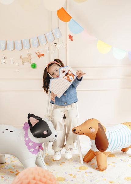 Globo metalizado - perrito corgi