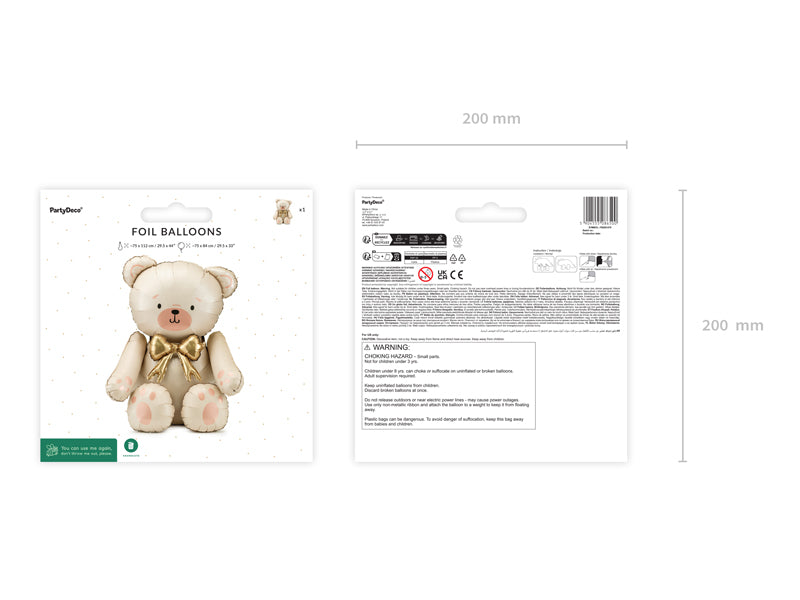 Globo metalizado - oso beige