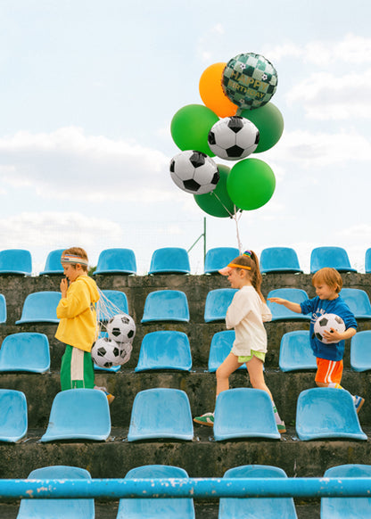 Globo metalizado redondo - pelota de fútbol